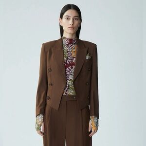 Maria Cher Ortega Yara Blazer chocolate brown size s